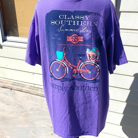 Simply Southern Tops Simply Southern Womens Xl Purple Summer Day